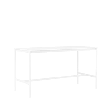 Mesa de bar Base High - White laminate, base blanca, borde de abs, w85 l190 h105 - Muuto