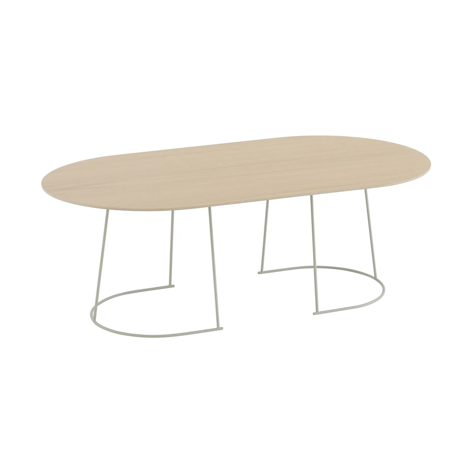 Mesa de centro Airy large, Chapa de roble lacado-off white Muuto