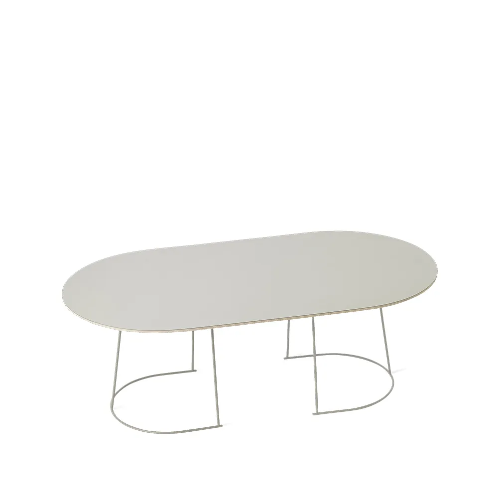 Mesa de centro Airy ovalada, Grey, nanolaminado, large Muuto