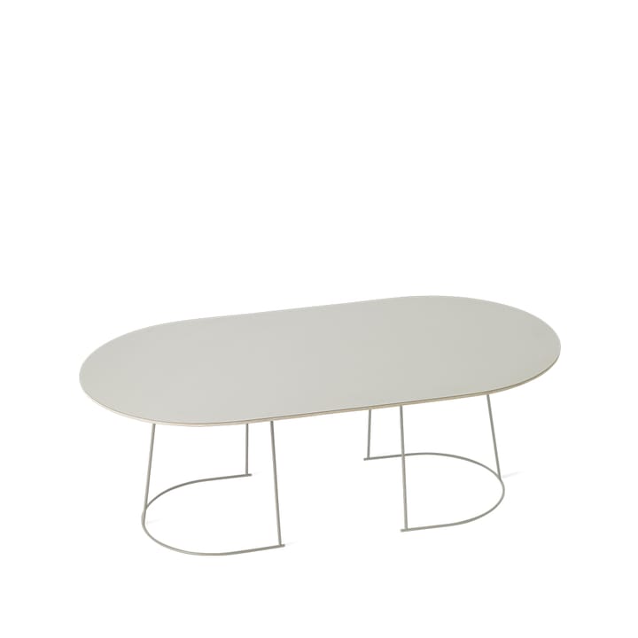 Mesa de centro Airy ovalada - Grey, nanolaminado, large - Muuto