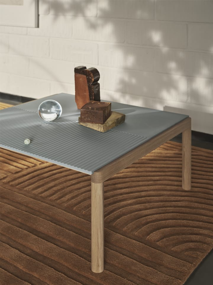 Mesa de centro Couple 1 Plain-1 Wavy 80x84x40 cm, Pale blue-oak Muuto