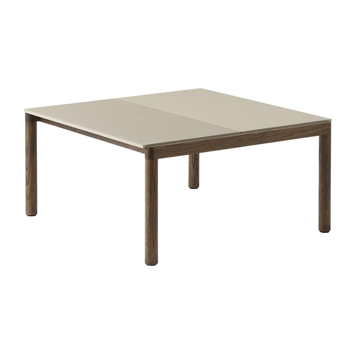 Mesa de centro Couple 1 Plain-1 Wavy 80x84x40 cm - Sand-dark oiled oak - Muuto