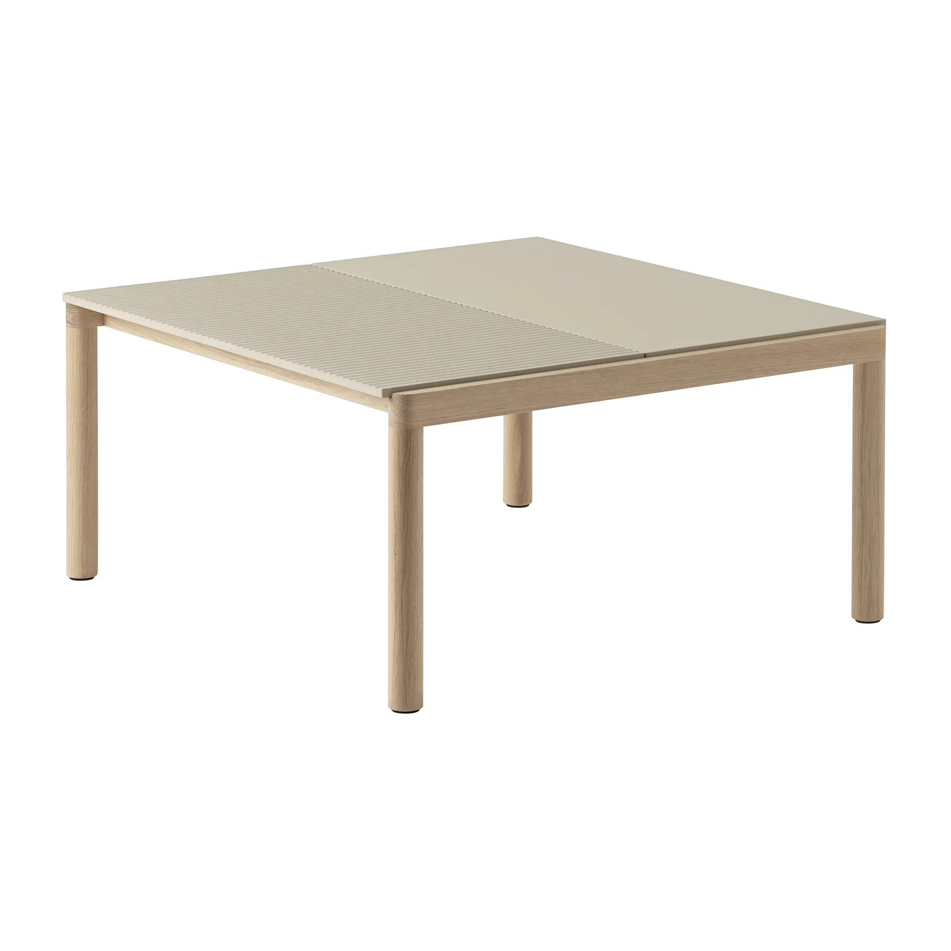 Mesa de centro Couple 1 Plain-1 Wavy 80x84x40 cm, Sand-oak Muuto