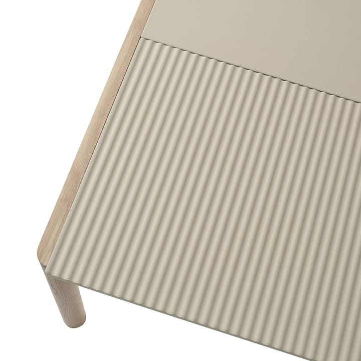 Mesa de centro Couple 1 Plain-1 Wavy 80x84x40 cm, Sand-oak Muuto