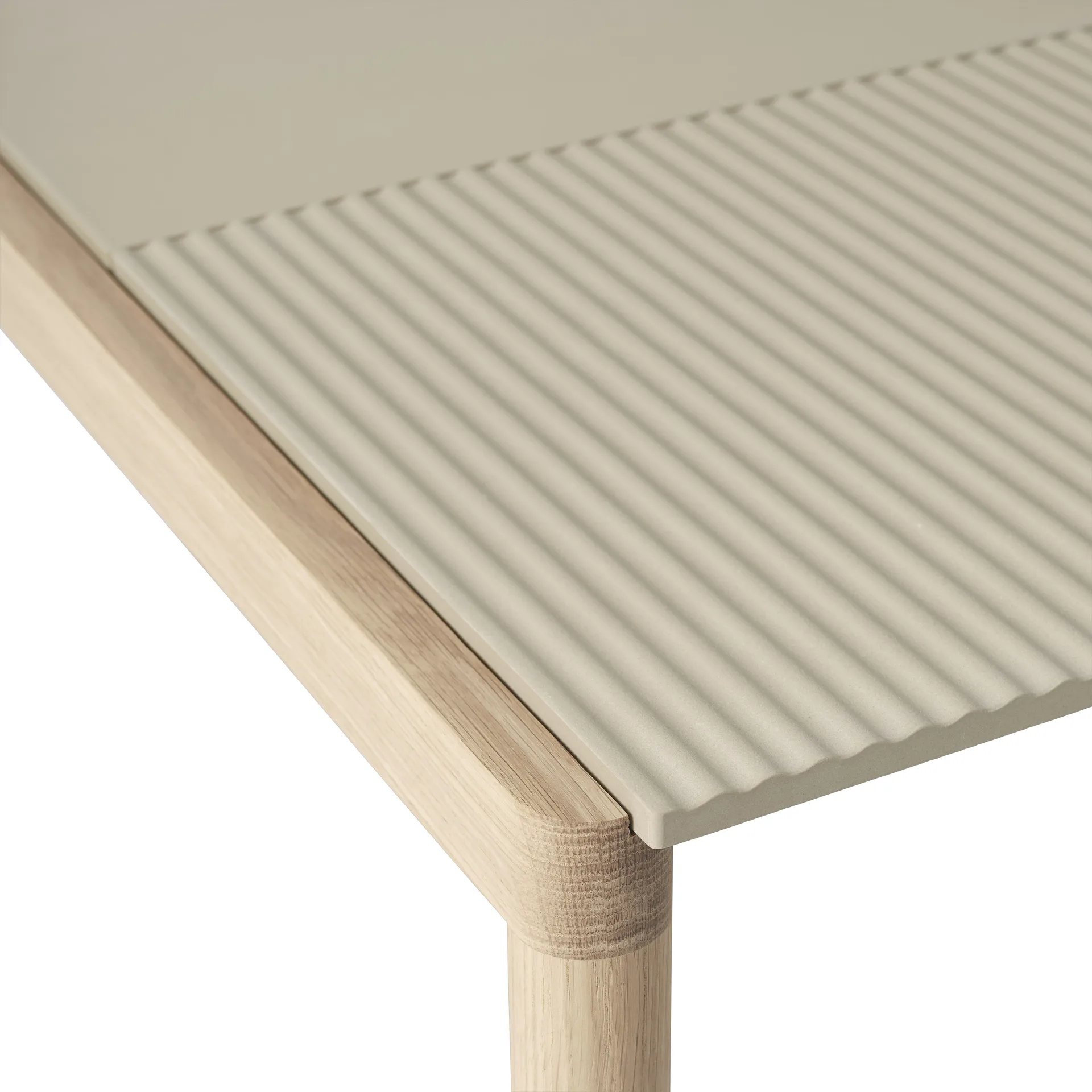 Mesa de centro Couple 1 Plain-1 Wavy 80x84x40 cm, Sand-oak Muuto
