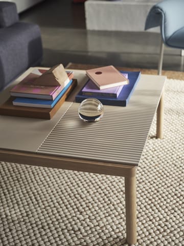 Mesa de centro Couple 1 Plain-1 Wavy 80x84x40 cm - Sand-oak - Muuto