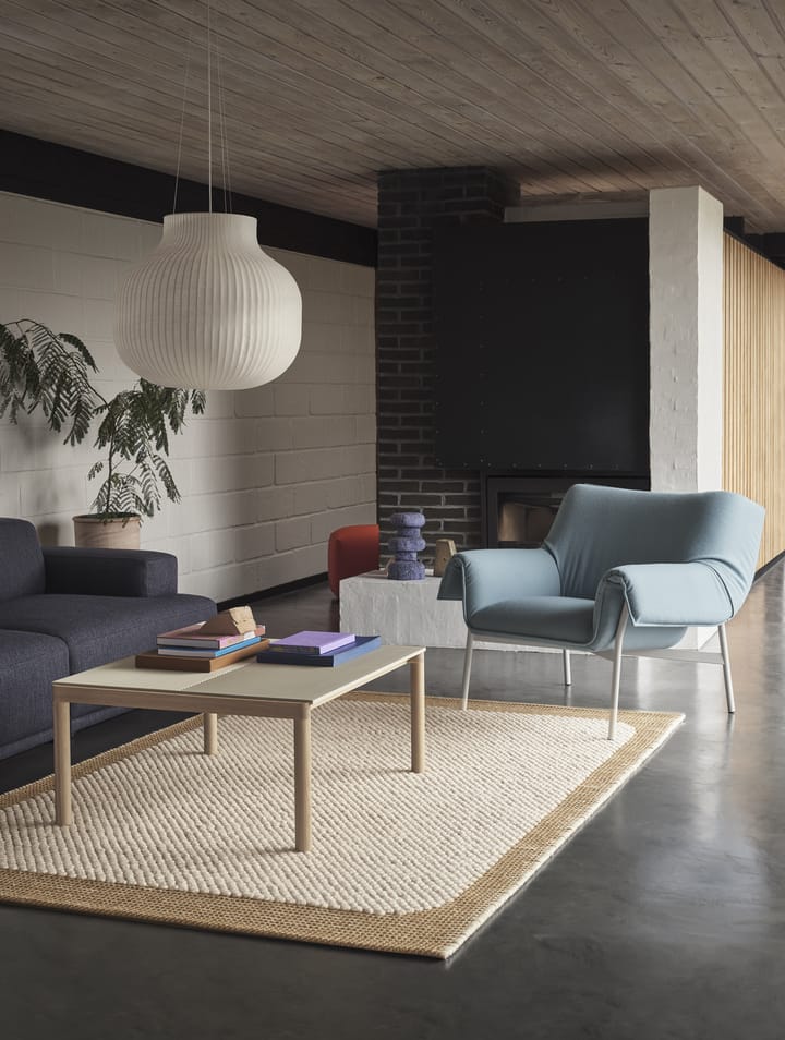 Mesa de centro Couple 1 Plain-1 Wavy 80x84x40 cm, Sand-oak Muuto