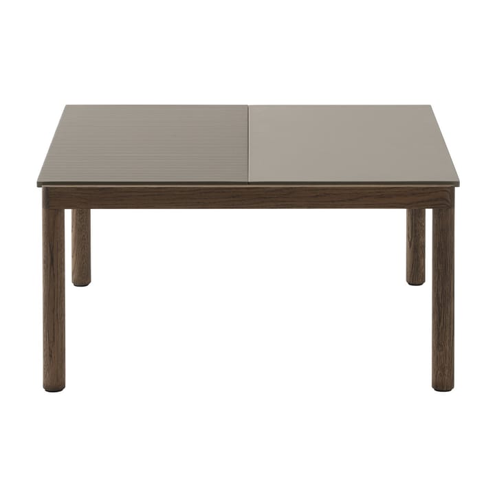 Mesa de centro Couple 1 Plain-1 Wavy 80x84x40 cm, Taupe-dark oiled oak Muuto