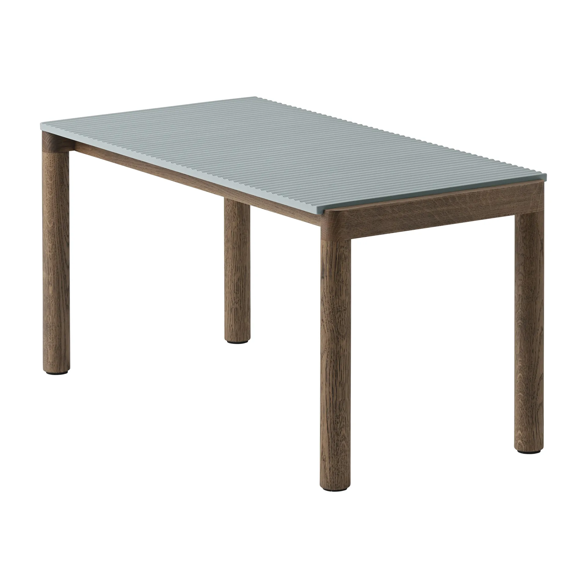 Mesa de centro Couple 1 Wavy 40x84x40 cm, Pale blue-dark oiled oak Muuto