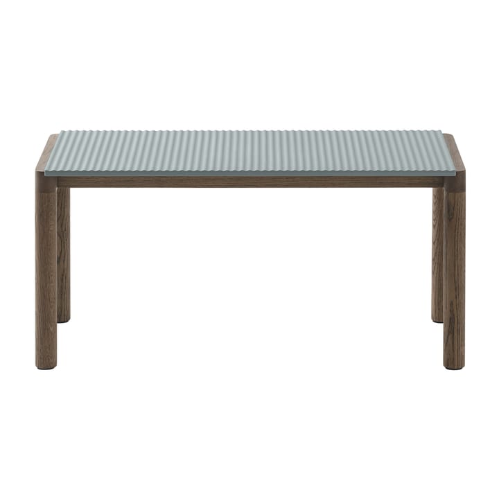 Mesa de centro Couple 1 Wavy 40x84x40 cm - Pale blue-dark oiled oak - Muuto