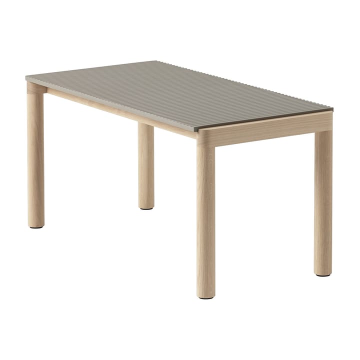 Mesa de centro Couple 1 Wavy 40x84x40 cm - Taupe-oak - Muuto