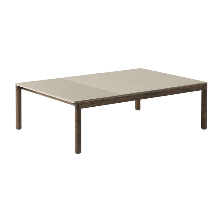 Mesa de centro Couple 2 Plain-1 Wavy 120x84x35 cm - Sand-dark oiled oak - Muuto