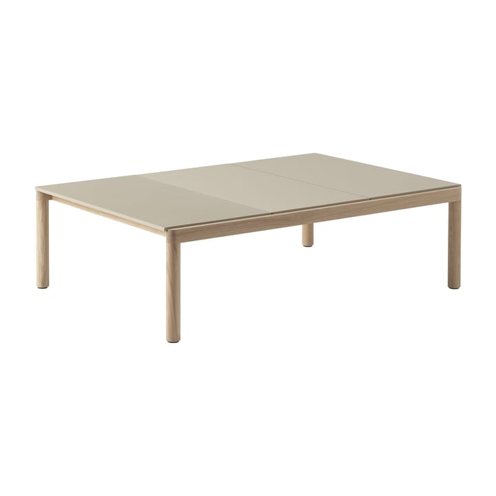 Mesa de centro Couple 2 Plain-1 Wavy 120x84x35 cm - Sand-oak - Muuto