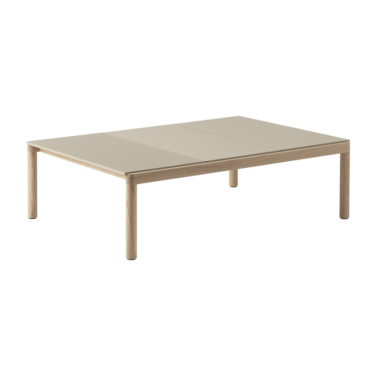 Muuto Mesa de centro Couple 2 Plain-1 Wavy 120x84x35 cm Sand-oak