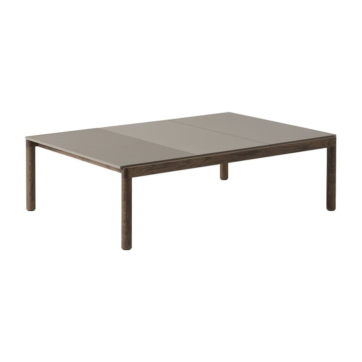 Mesa de centro Couple 2 Plain-1 Wavy 120x84x35 cm - Taupe-dark oiled oak - Muuto