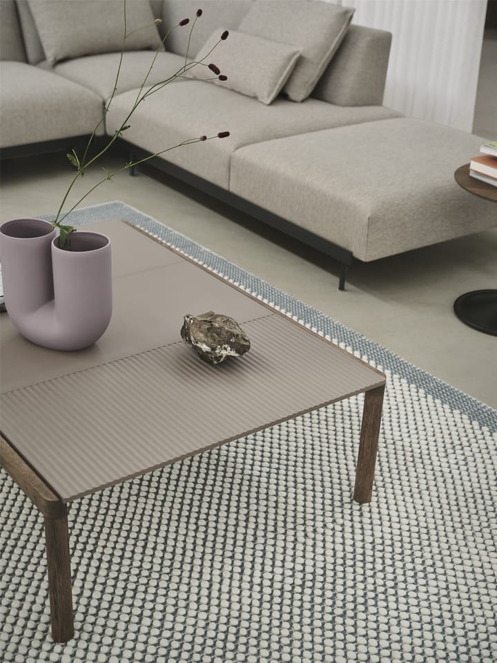 Mesa de centro Couple 2 Plain-1 Wavy 120x84x35 cm, Taupe-dark oiled oak Muuto