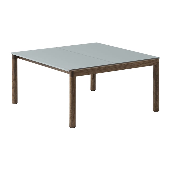 Mesa de centro Couple 2 Plain 80x84x40 cm - Pale blue-dark oiled oak - Muuto