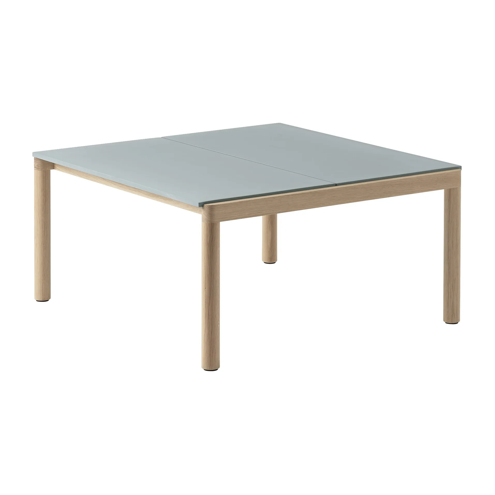 Mesa de centro Couple 2 Plain 80x84x40 cm, Pale blue-oak Muuto
