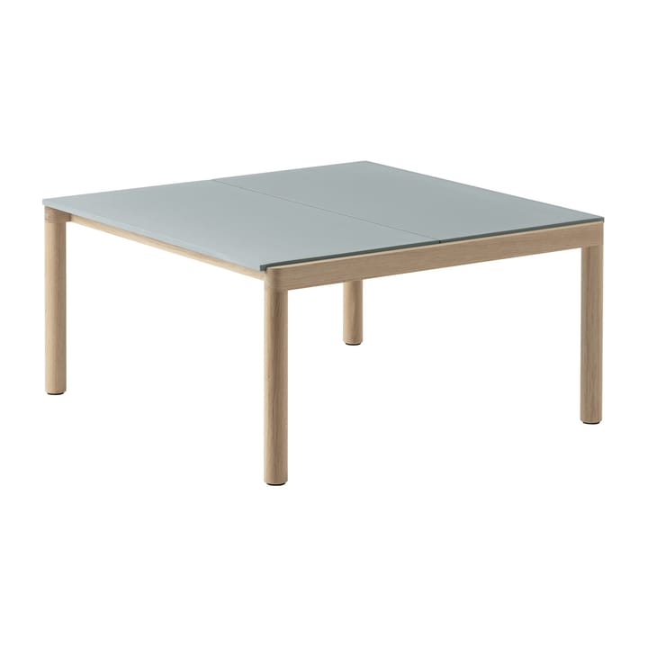 Mesa de centro Couple 2 Plain 80x84x40 cm - Pale blue-oak - Muuto