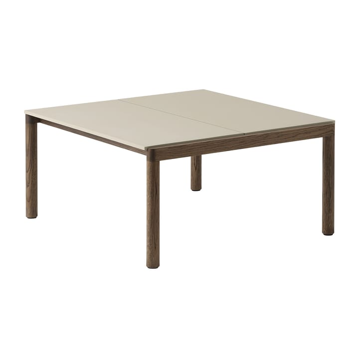 Mesa de centro Couple 2 Plain 80x84x40 cm - Sand-dark oiled oak - Muuto