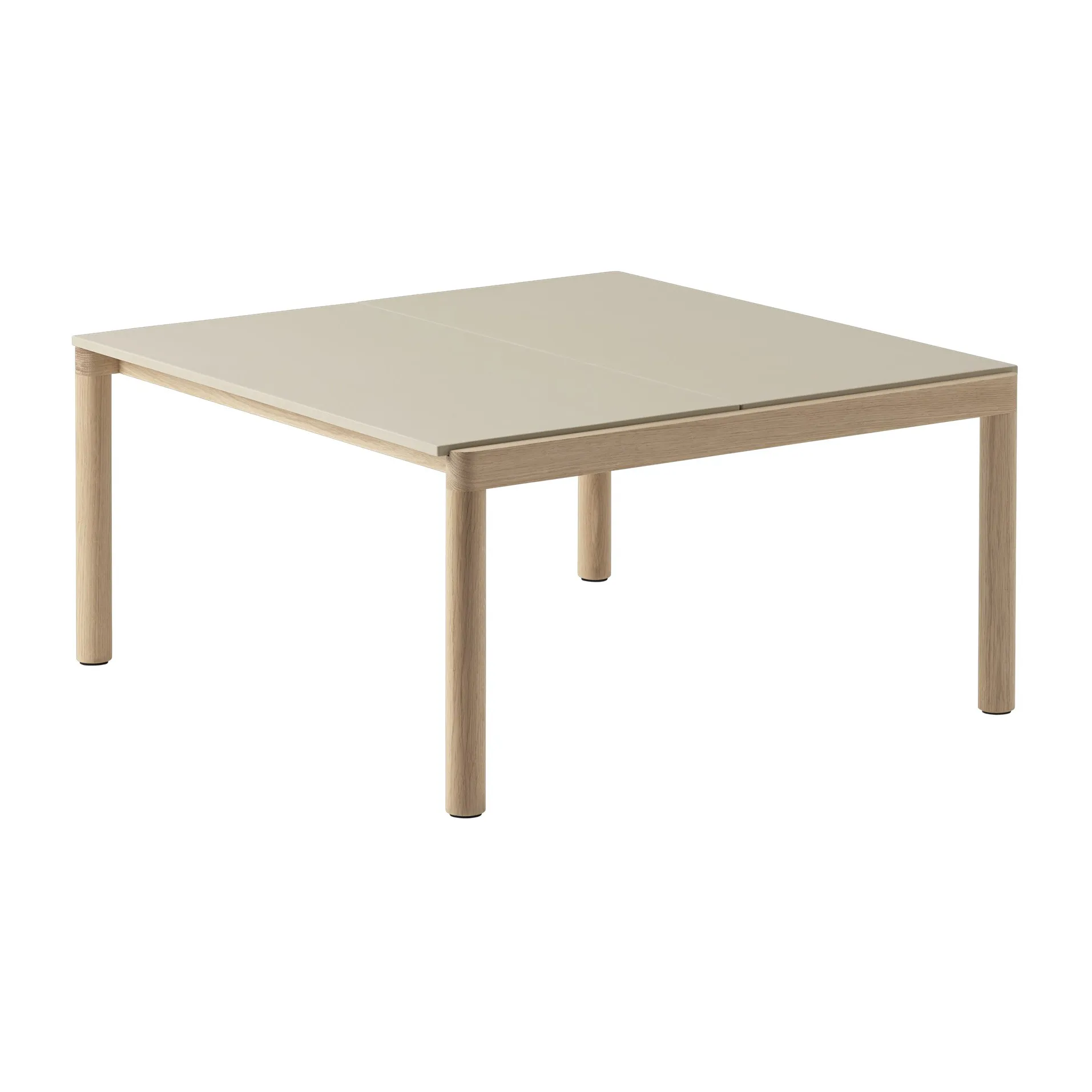 Mesa de centro Couple 2 Plain 80x84x40 cm, Sand-oak Muuto