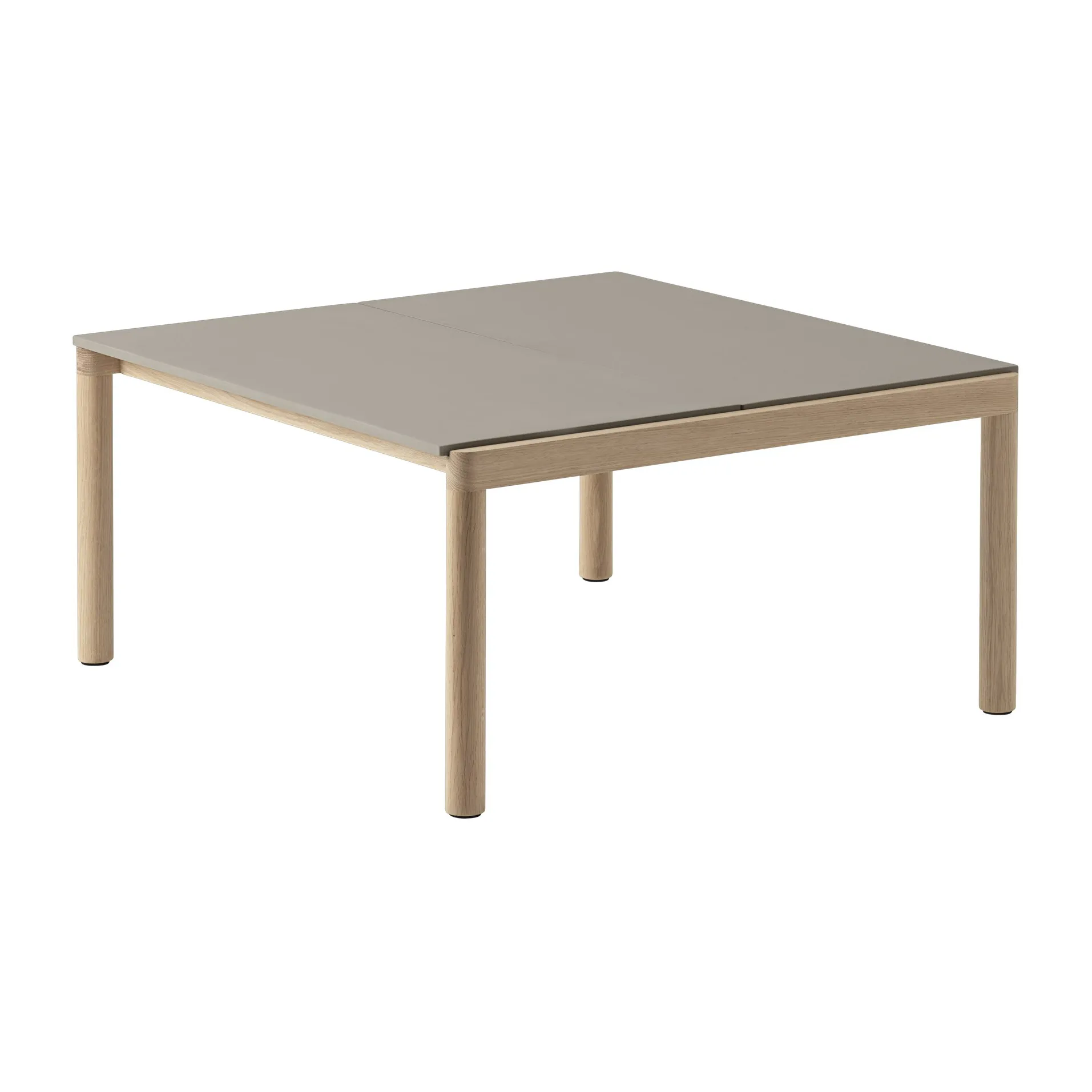 Mesa de centro Couple 2 Plain 80x84x40 cm, Taupe-oak Muuto