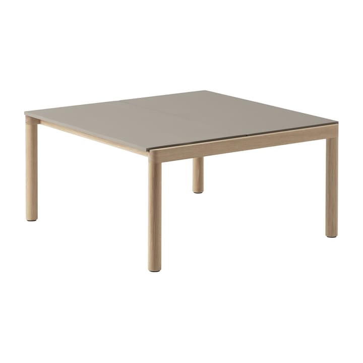 Mesa de centro Couple 2 Plain 80x84x40 cm - Taupe-oak - Muuto