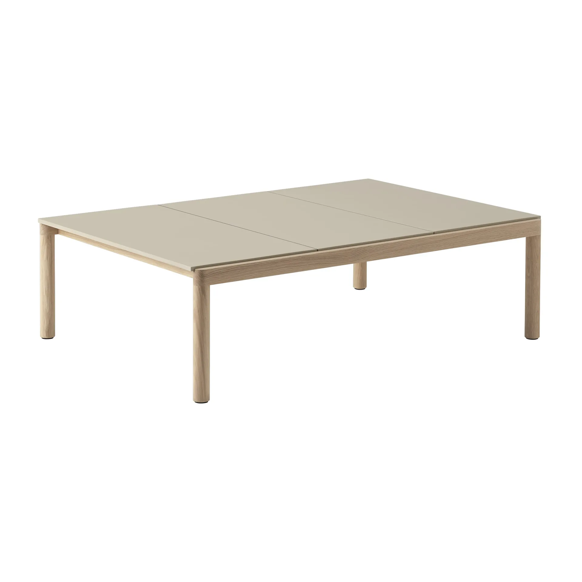 Mesa de centro Couple 3 Plain 120x84x35 cm, Sand-oak Muuto