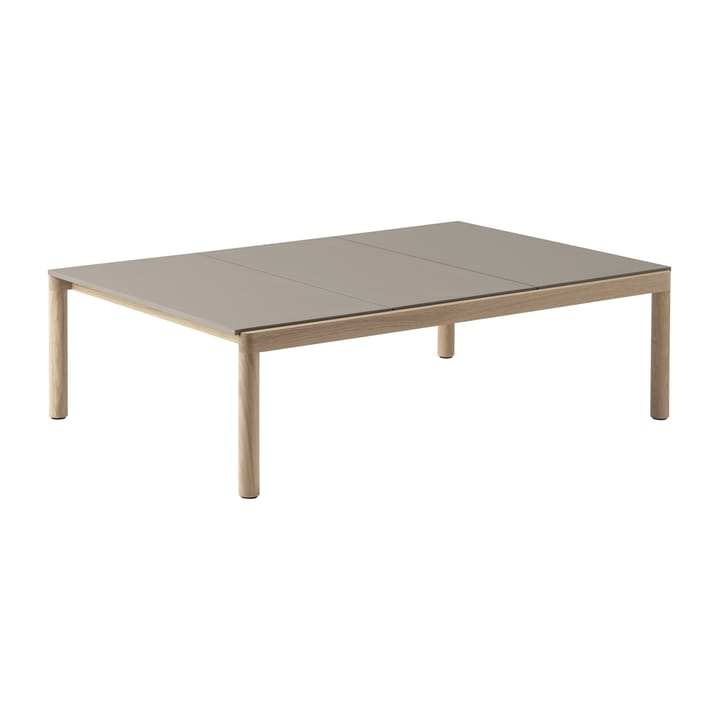 Mesa de centro Couple 3 Plain 120x84x35 cm - Taupe-oak - Muuto