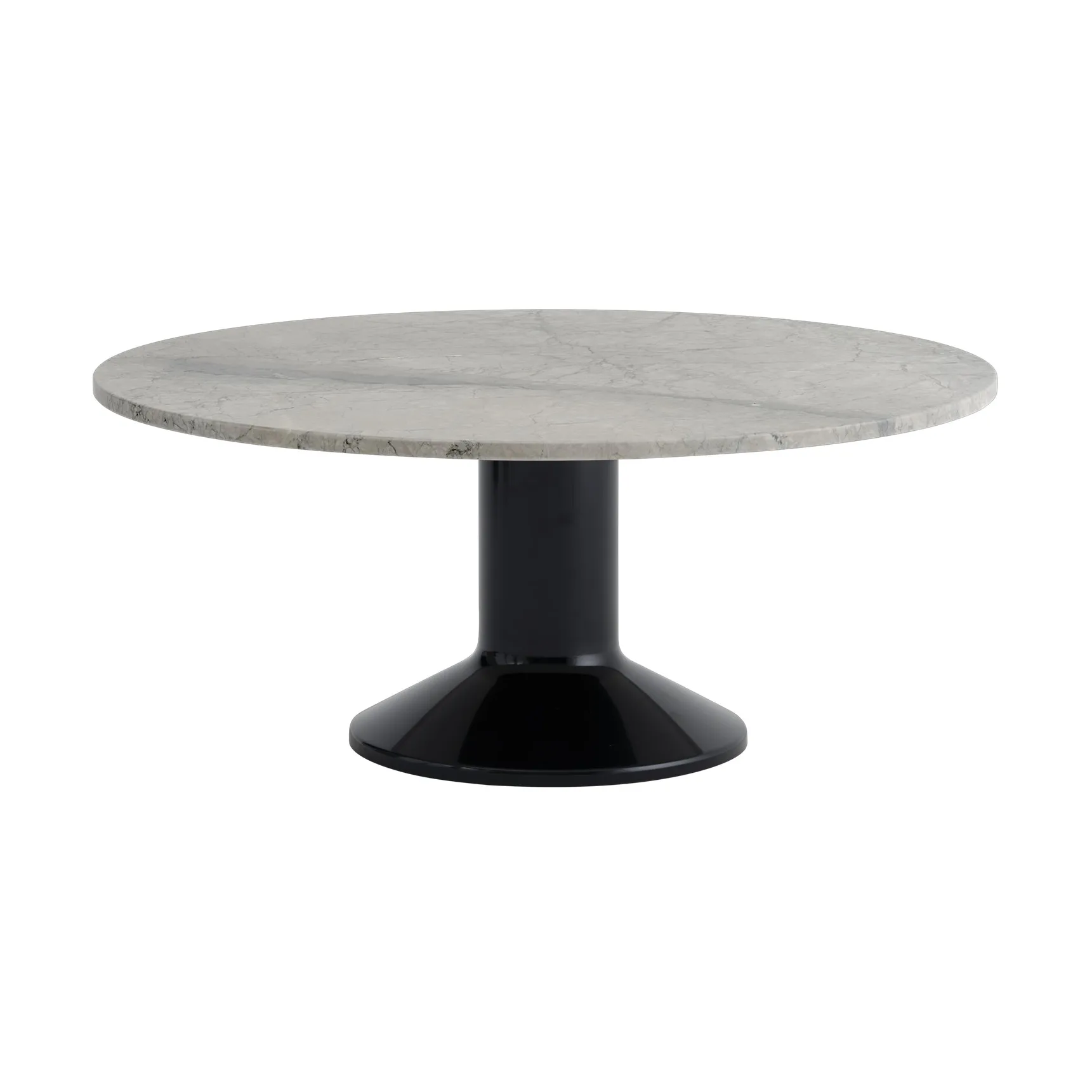 Mesa de centro Midst, Grey marble-black, Ø90 cm Muuto