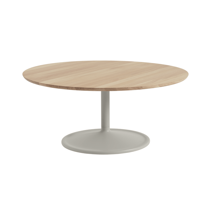 Mesa de centro Soft Ø95 cm - Solid oak-grey - Muuto