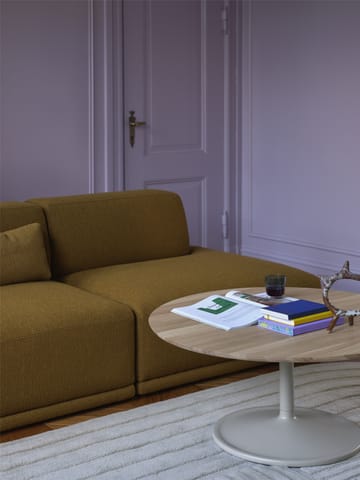 Mesa de centro Soft Ø95 cm - Solid oak-grey - Muuto