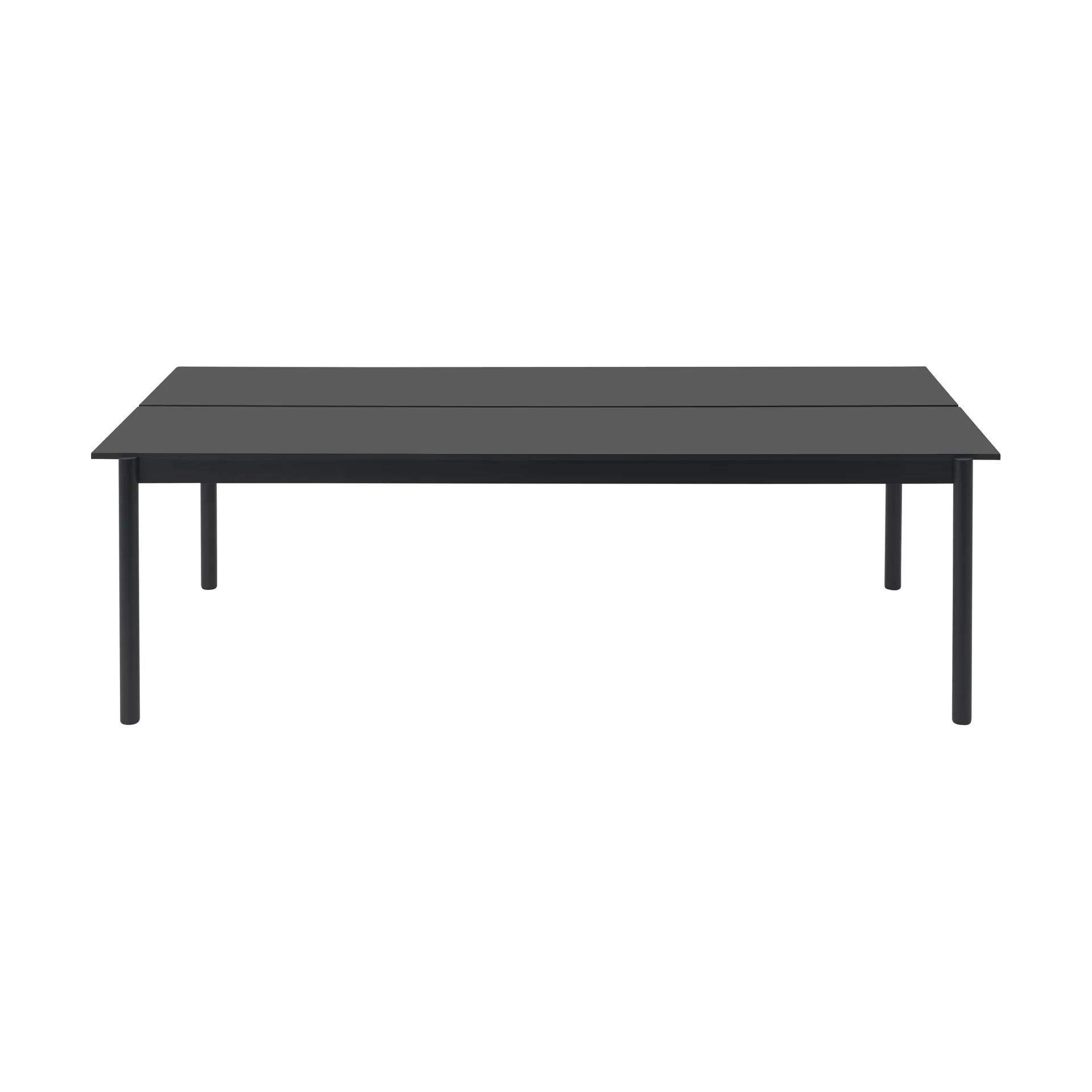 Mesa de comedor Linear System 110x240 cm, Black nanolaminate-black-black Muuto