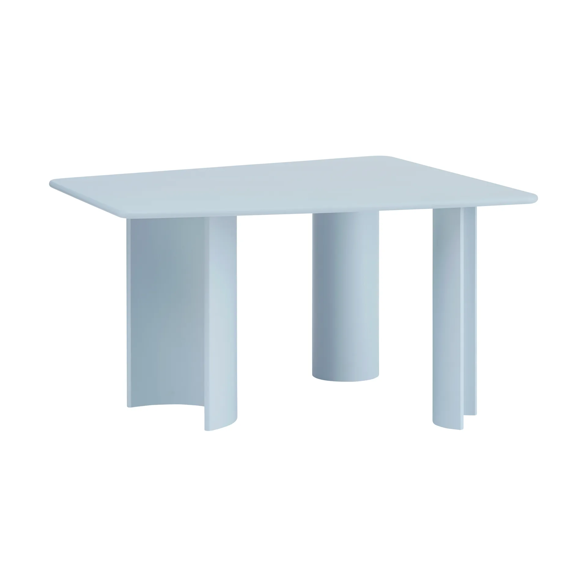 Mesa de comedor Re-norm, Azul claro, 130×120 cm Muuto