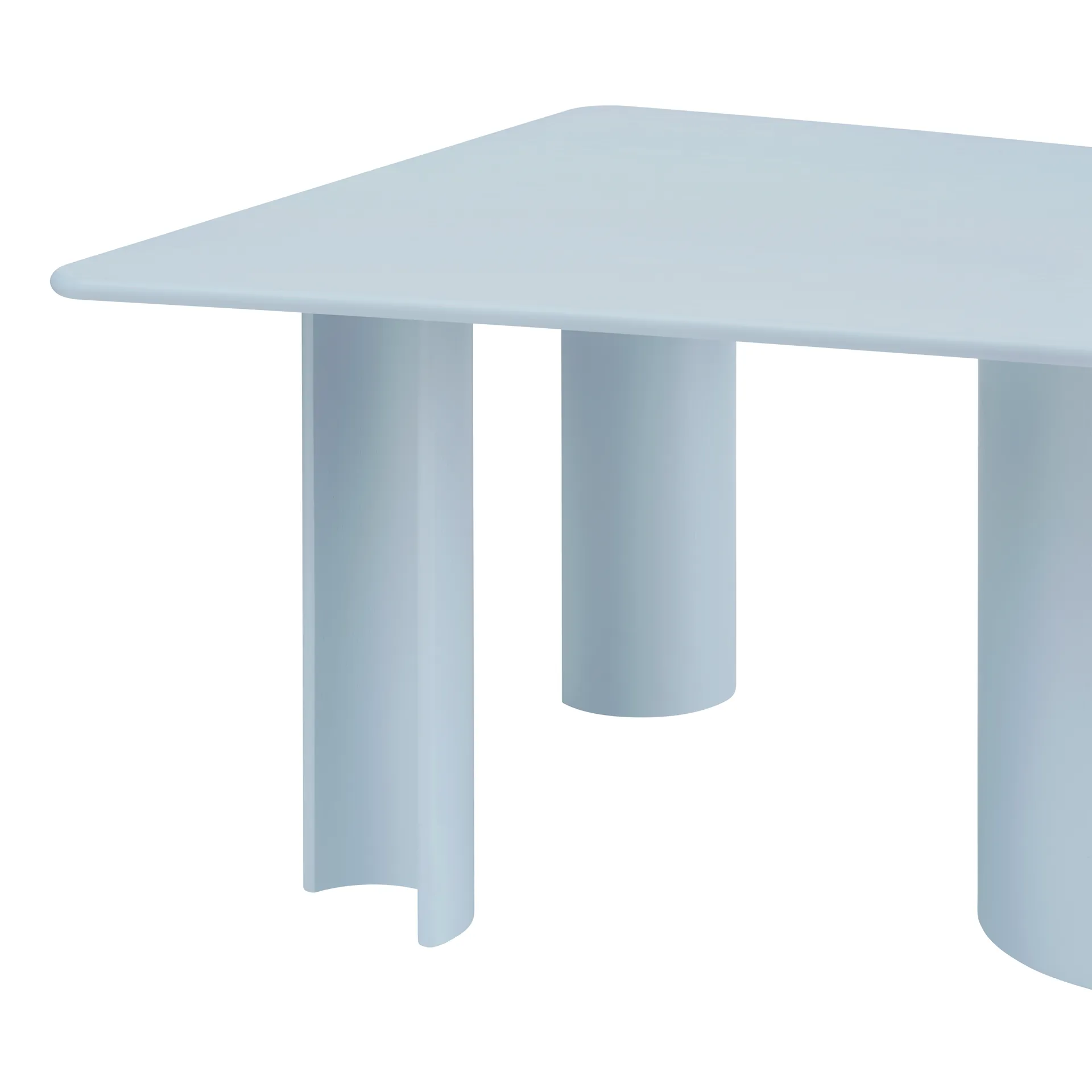 Mesa de comedor Re-norm, Azul claro, 130×120 cm Muuto