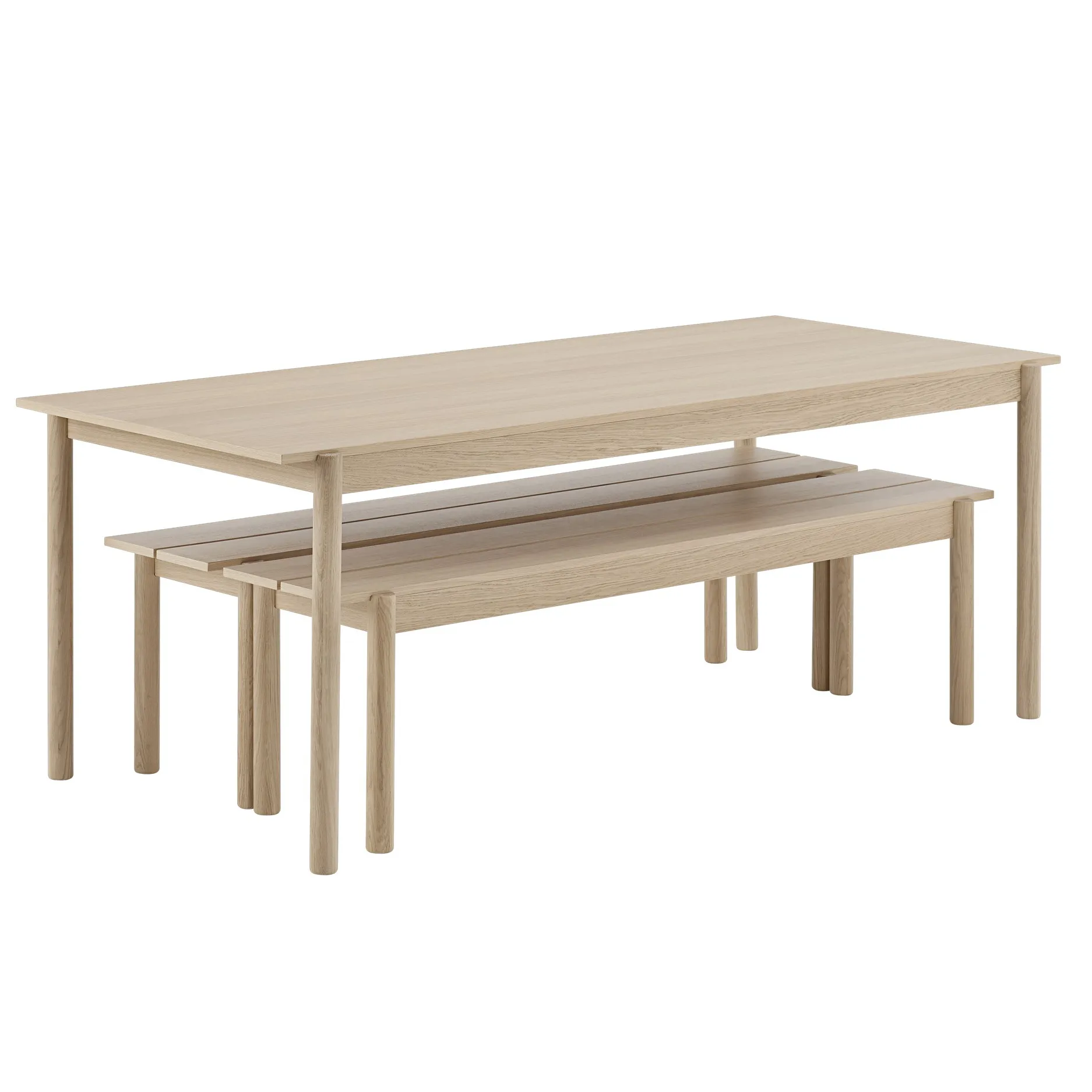 Mesa Linear, roble, 90 x 200 cm Muuto