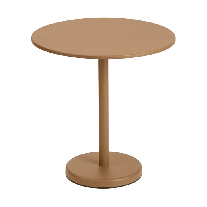 Mesa Linear steel café table V2 Ø70 cm Burnt orange - undefined - Muuto