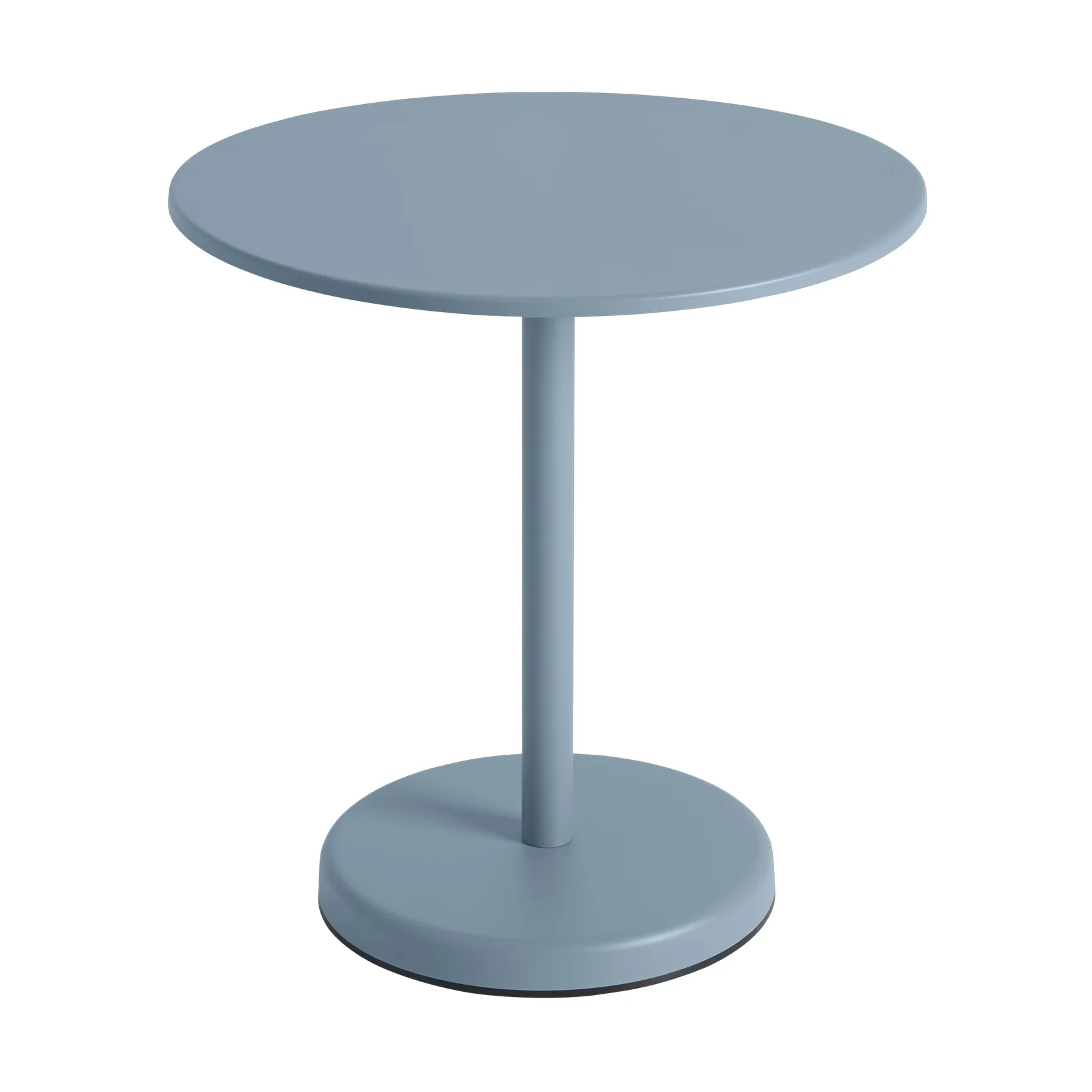 Mesa Linear steel café table V2 Ø70 cm Pale blue Muuto