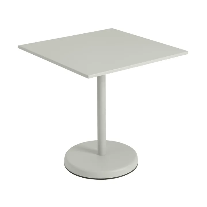 Mesa Linear steel café table V2 70x70 cm Grey - Muuto