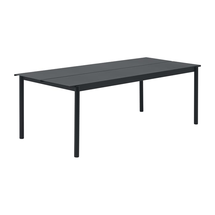 Mesa Linear steel table 220x90 cm - black (RAL 7021) - Muuto