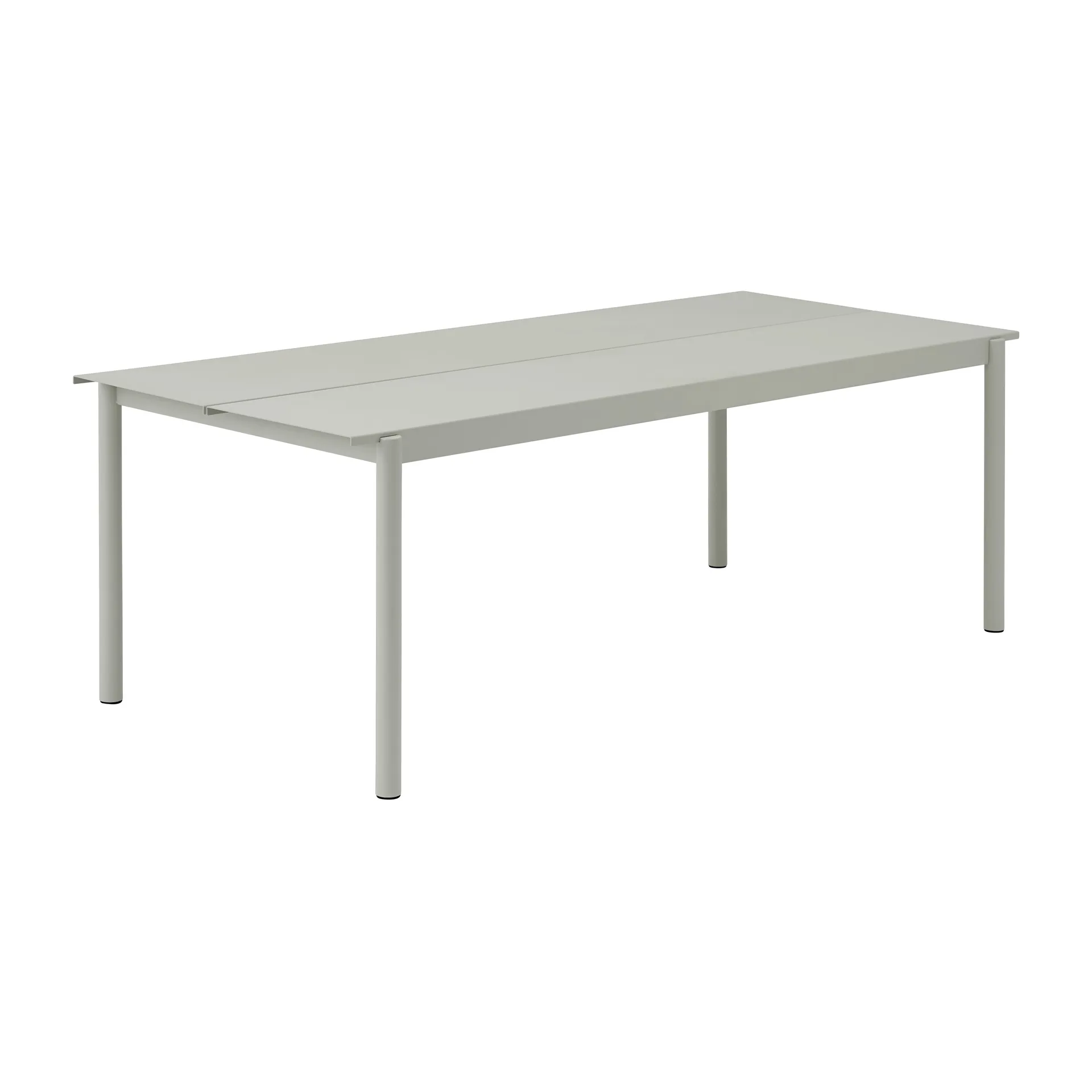 Mesa Linear steel table 220x90 cm, grey (RAL 7044) Muuto