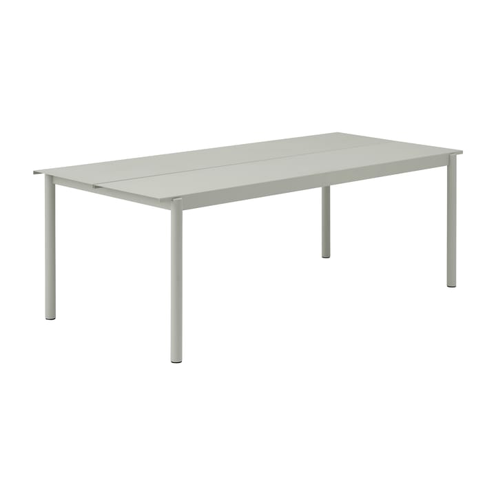 Mesa Linear steel table 220x90 cm - grey (RAL 7044) - Muuto