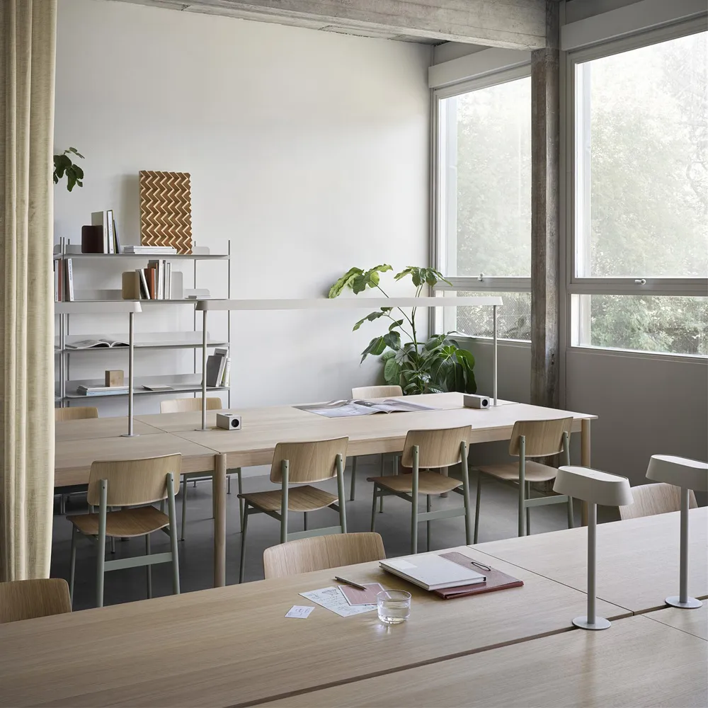Mesa Linear System Middle Module, White laminate-ABS-Oak Muuto