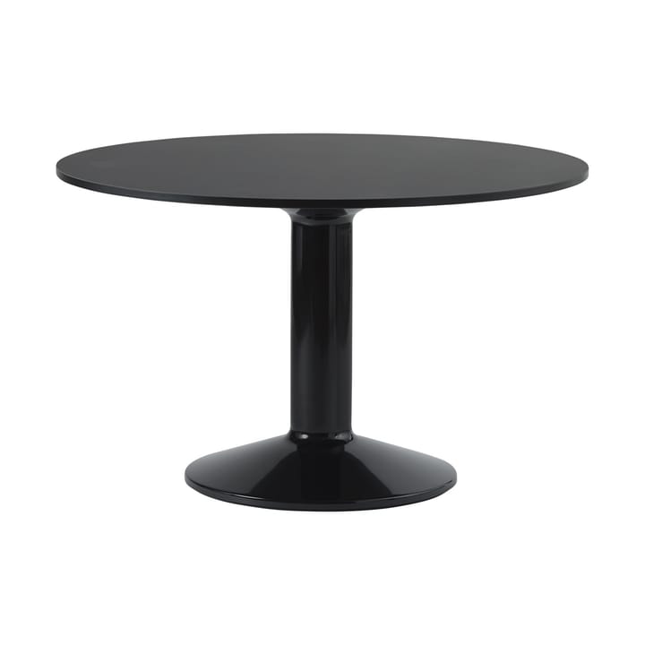 Mesa pedestal Midst Ø120 cm, Black Linoleum-Black Muuto