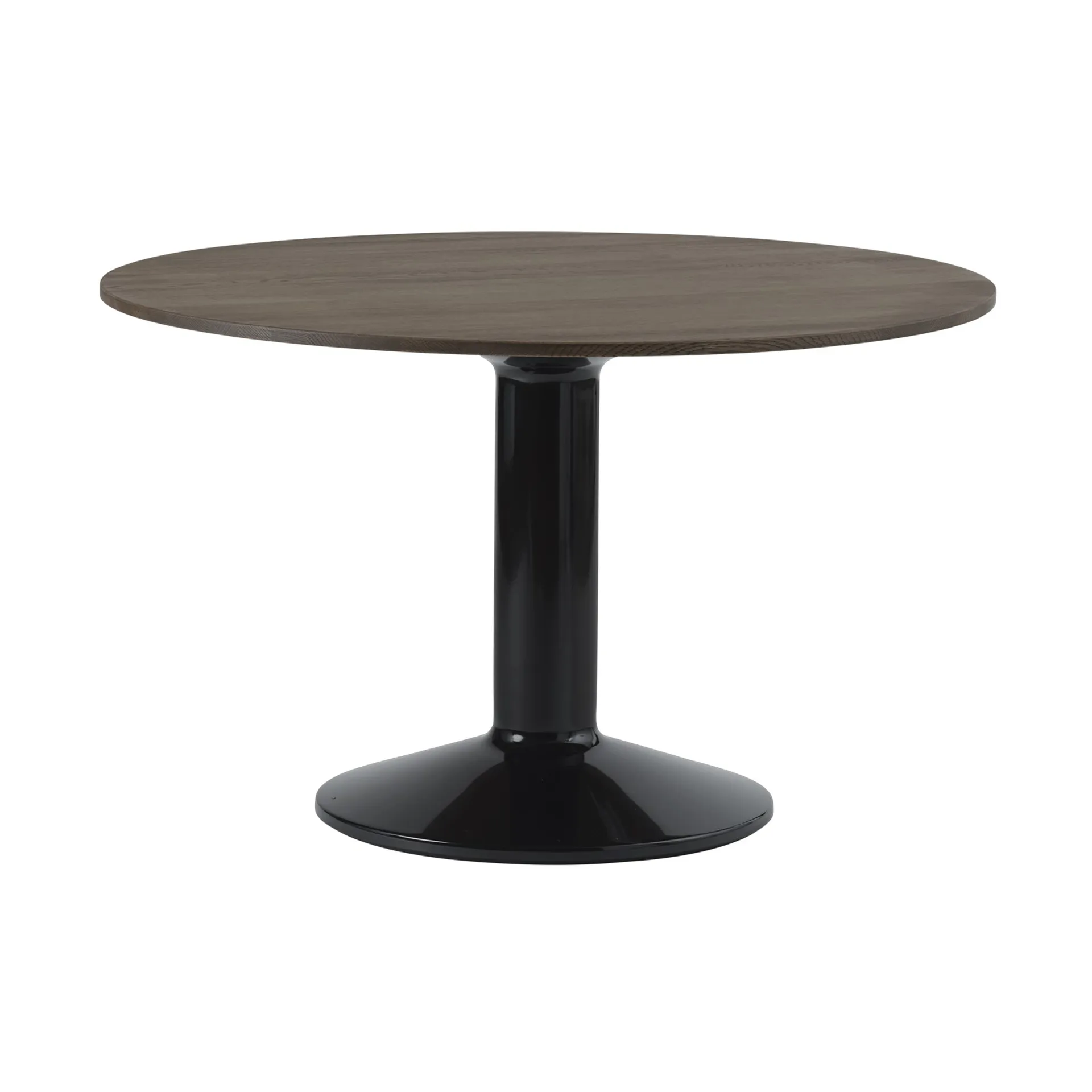 Mesa pedestal Midst Ø120 cm, Dark Oiled Oak-Black Muuto