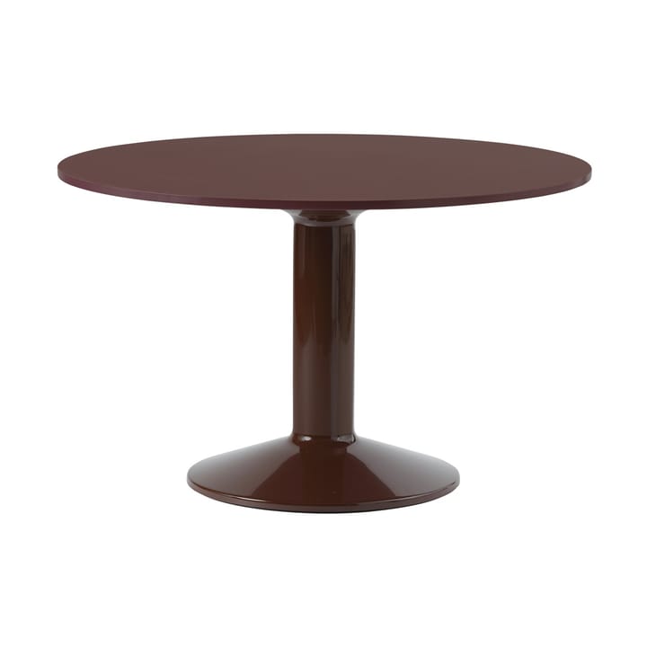 Mesa pedestal Midst Ø120 cm - Dark Red Linoleum-Dark Red - Muuto