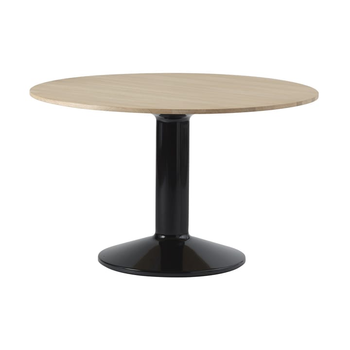 Mesa pedestal Midst Ø120 cm - Oiled Oak-Black - Muuto