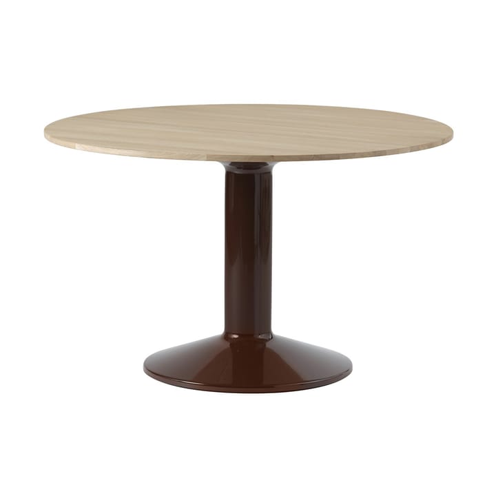 Mesa pedestal Midst Ø120 cm - Oiled Oak-Dark Red - Muuto