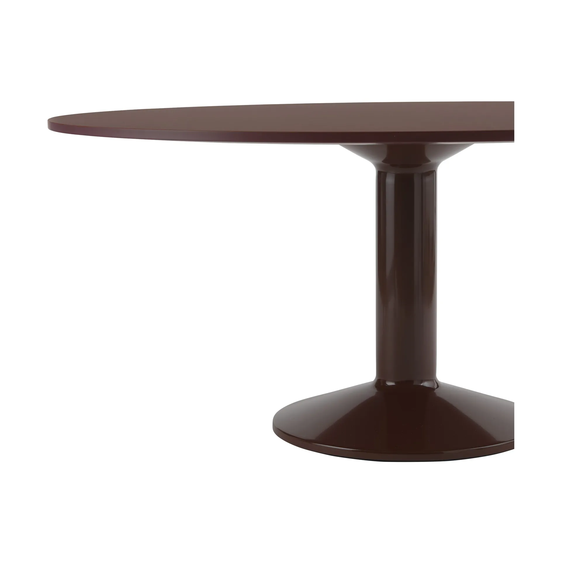 Mesa pedestal Midst Ø160 cm, Dark Red Linoleum-Dark Red Muuto