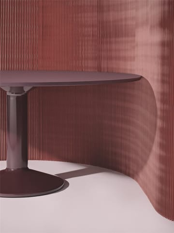 Mesa pedestal Midst Ø160 cm - Dark Red Linoleum-Dark Red - Muuto